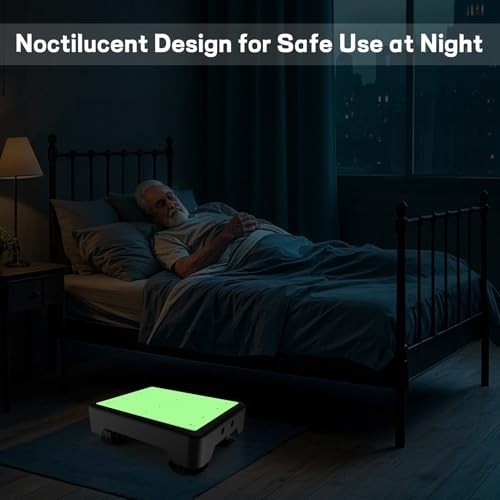 Adjustable Noctilucent Step Stool - 600 LBS Capacity, Non-Slip Safety Platform f