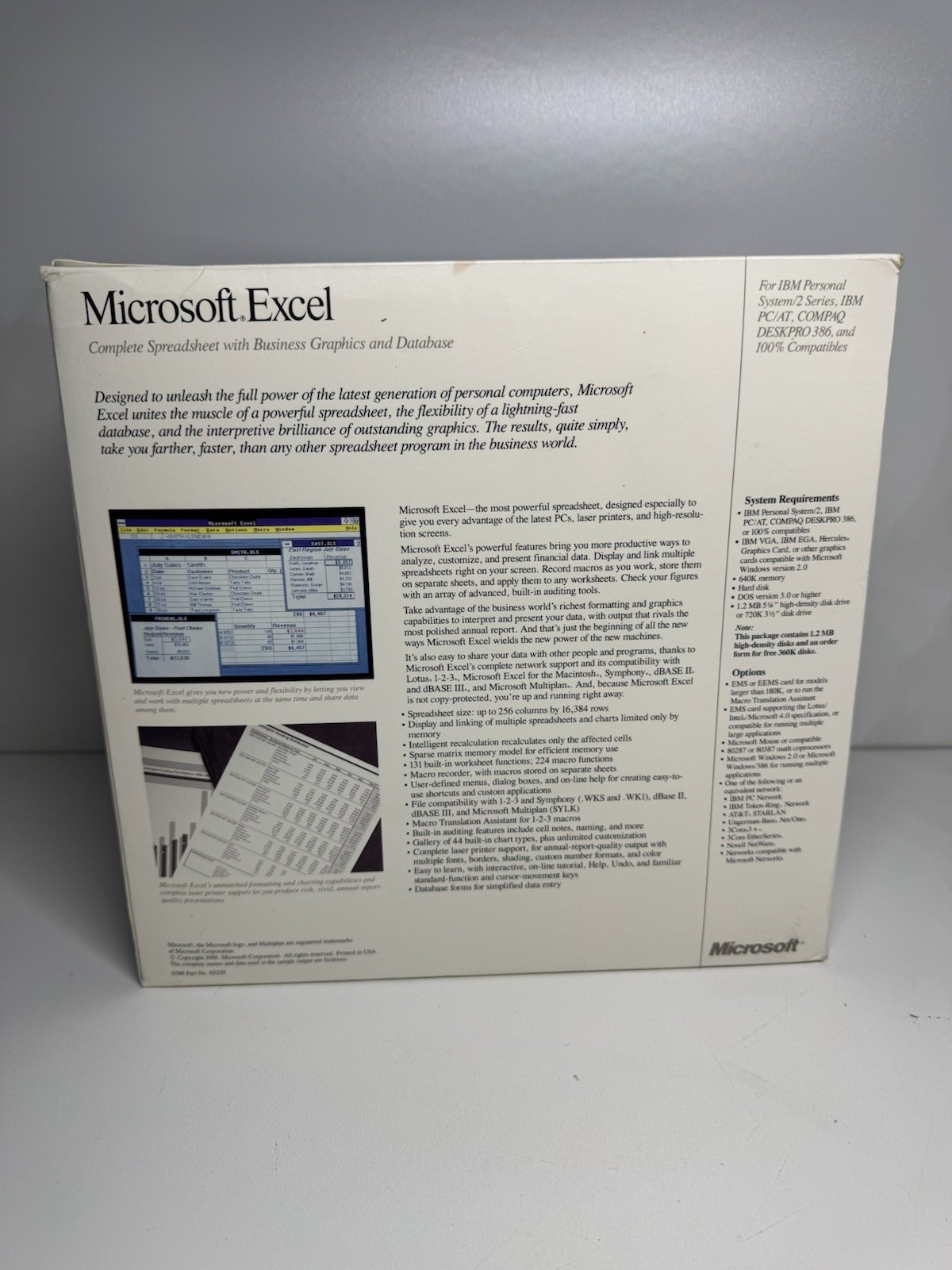 Microsoft Excel for Windows 3.5" Floppy, 1988 Vtg New Unused