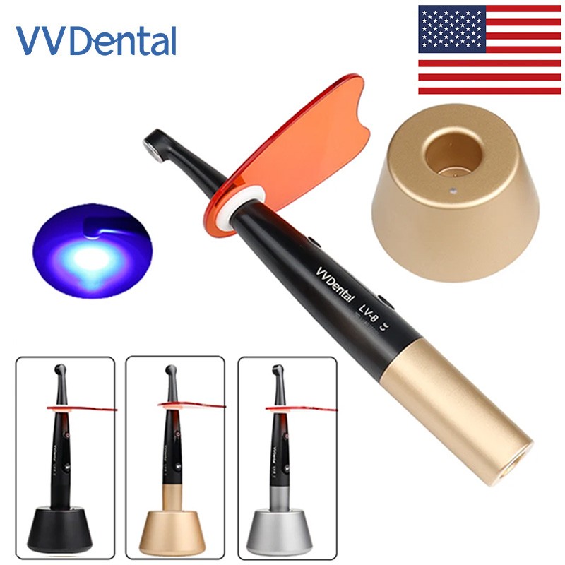 Dental LED Curing Light Lamp Wireless Cordless 1 Sec Resin Cure Lamp 3W 2200MW