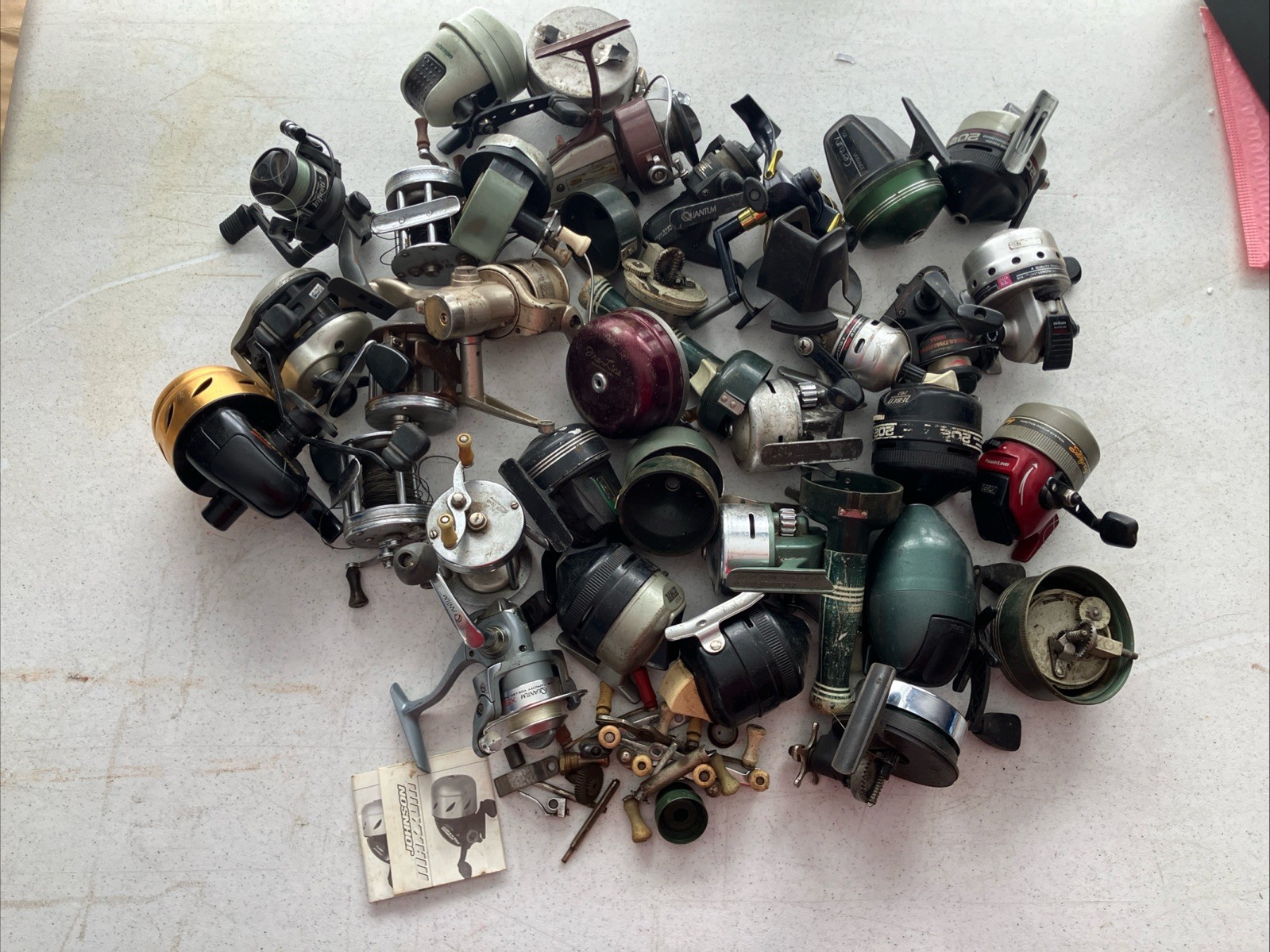 Vintage Fishing Reels And Parts Lot Huge