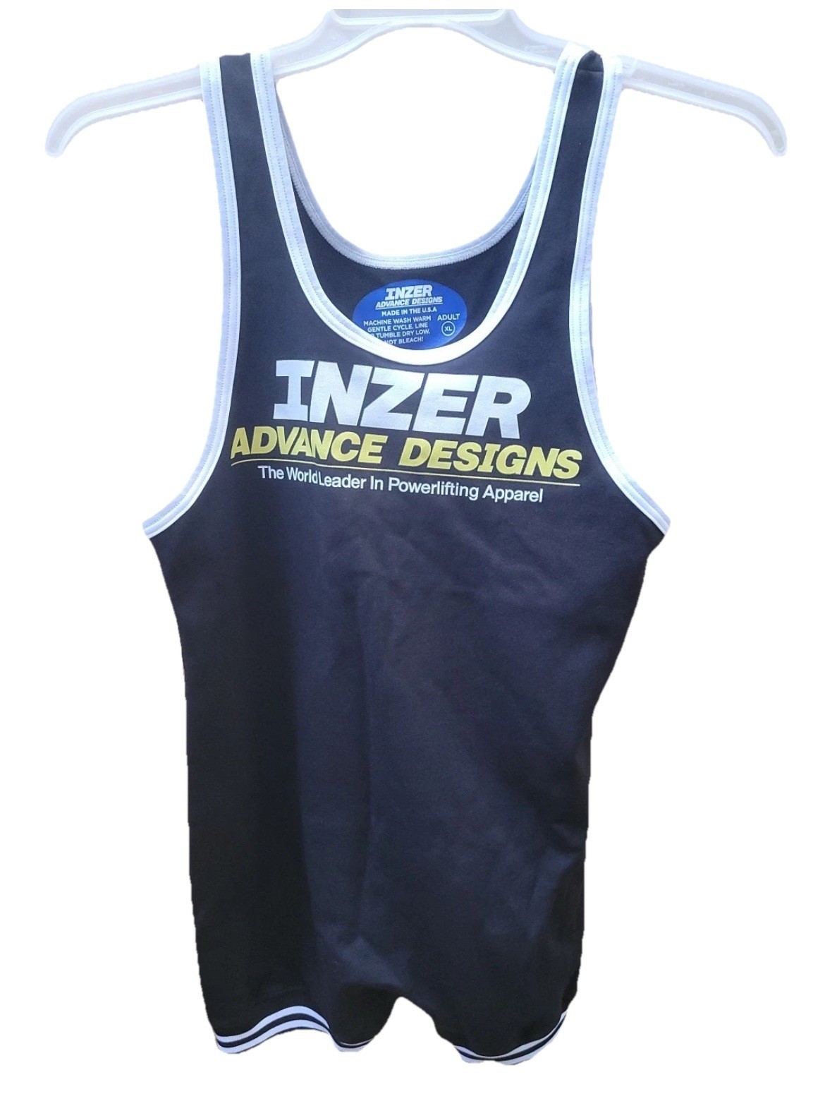 INZER Advance Designs Powerlifting Suit Men’s Adult L BLK USA Singlet Gym NEW