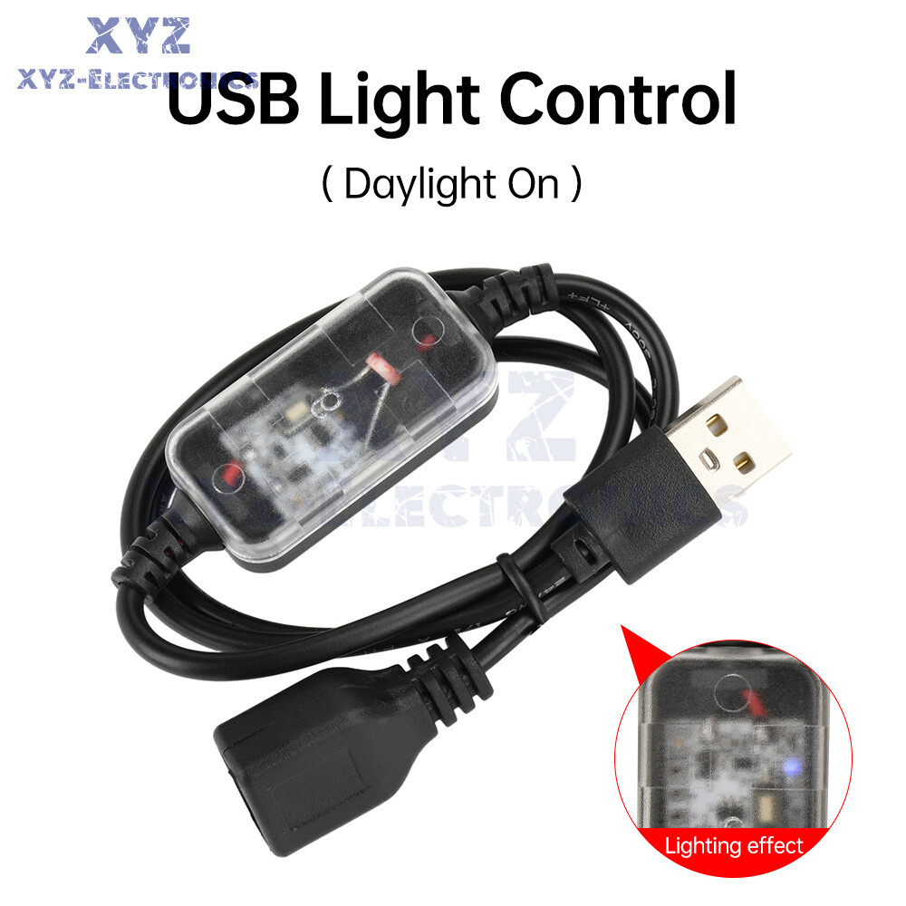 Light Sensor Switch DC3.7-24V Day/Night Auto-On Light Control Sensor Cable 5A