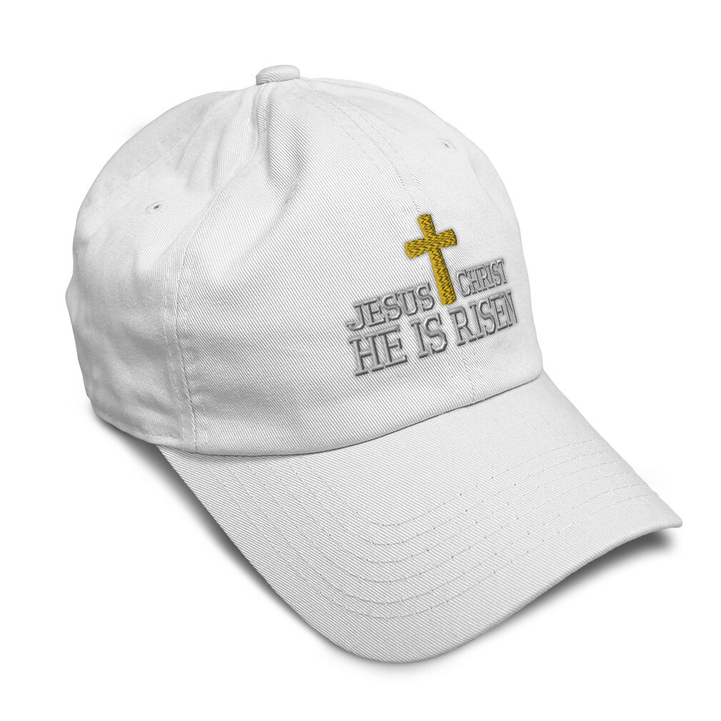 Soft Women Baseball Cap Jesus Christ He Is Risen Embroidery Dad Hats for Men