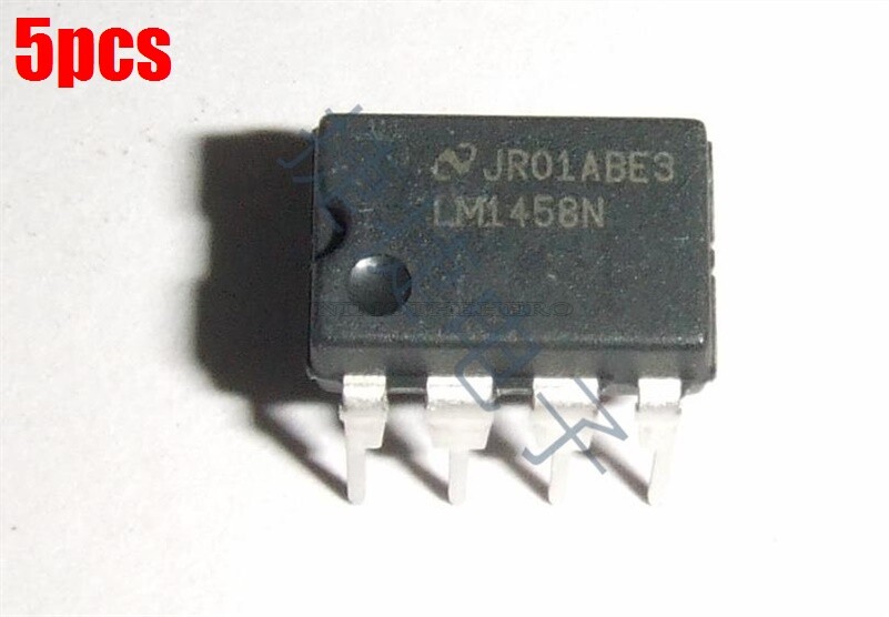5Pcs LM1458 LM1458N Op Amp Dual 8-Dip Ic New ng