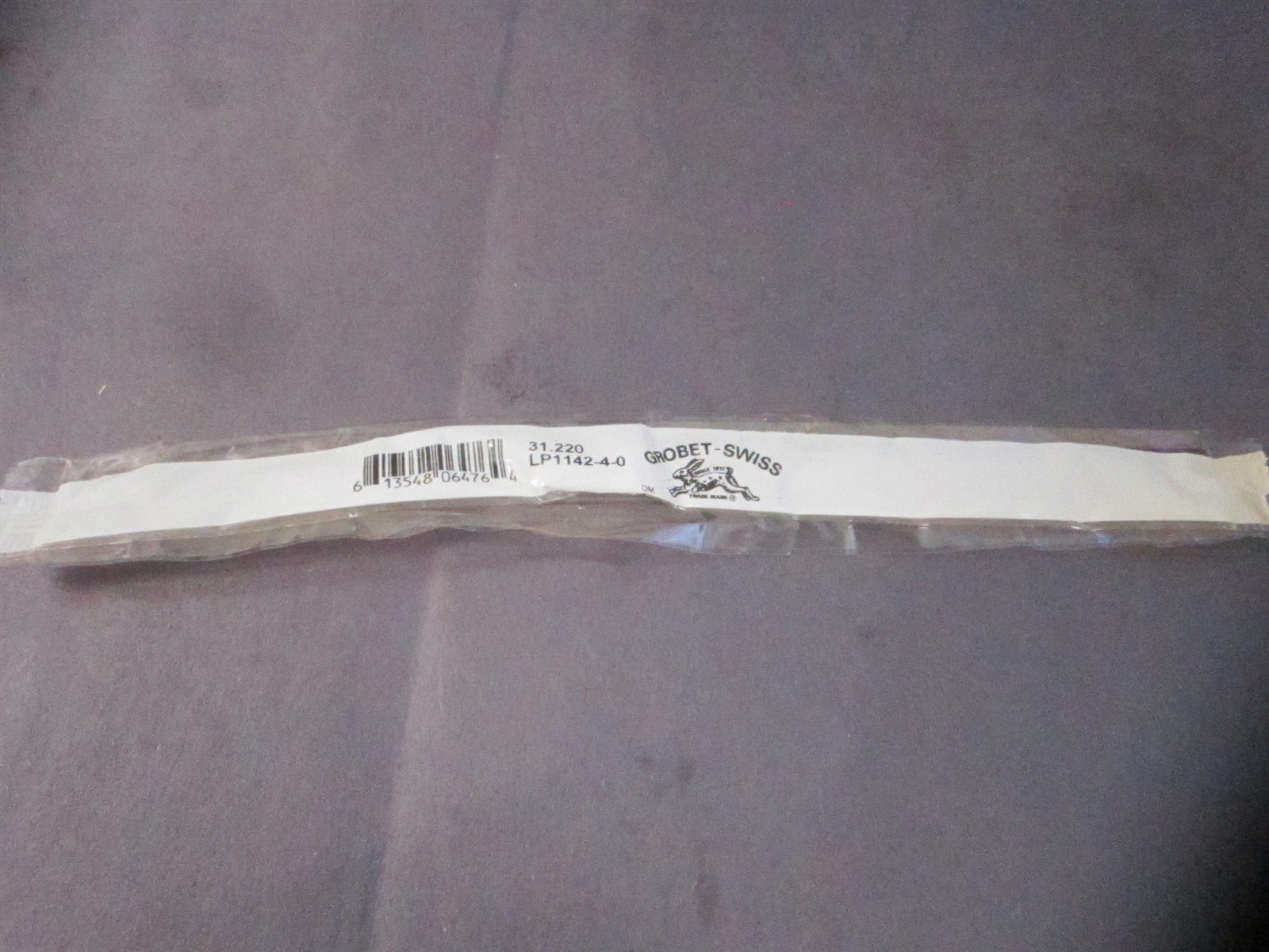 Grobet Swiss (31.220) 4" x 3/16" x 3/32" Double Tang Standard Narrow Pillar File