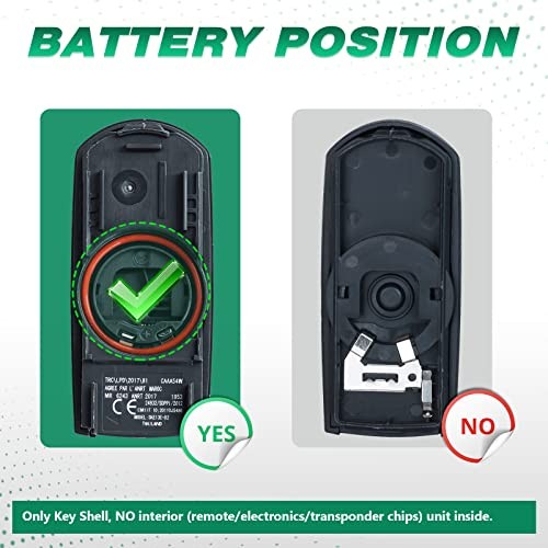 Beefunny Replacement Remote Car Key Shell Case Fob 4 Button for Mazda 3 6 204 1