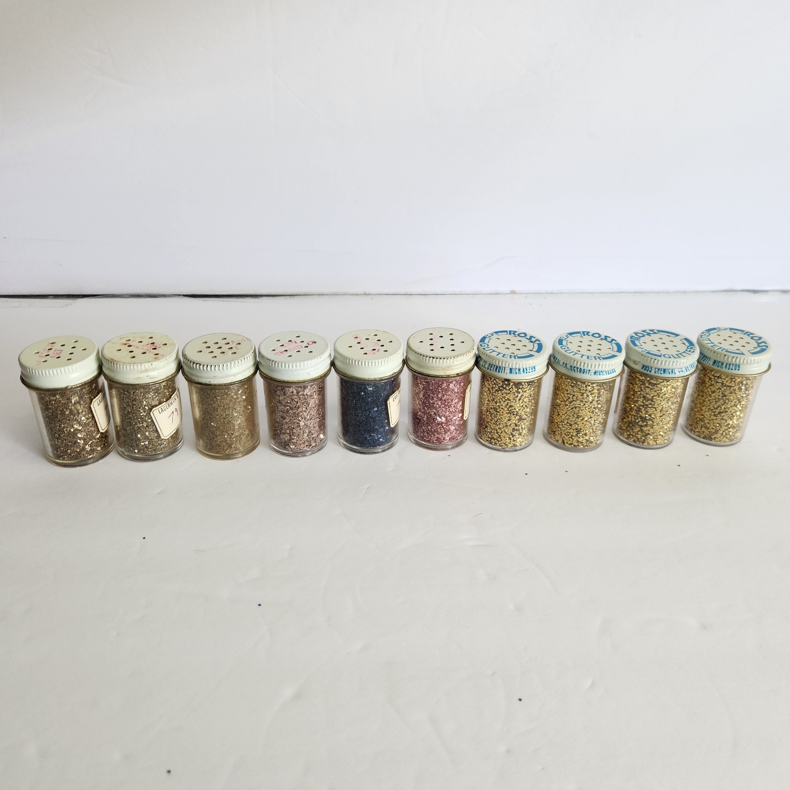 Vintage 1960s 1970s Craft Glitter Lot Walco Craft House Twinklets Aluminum  NOS