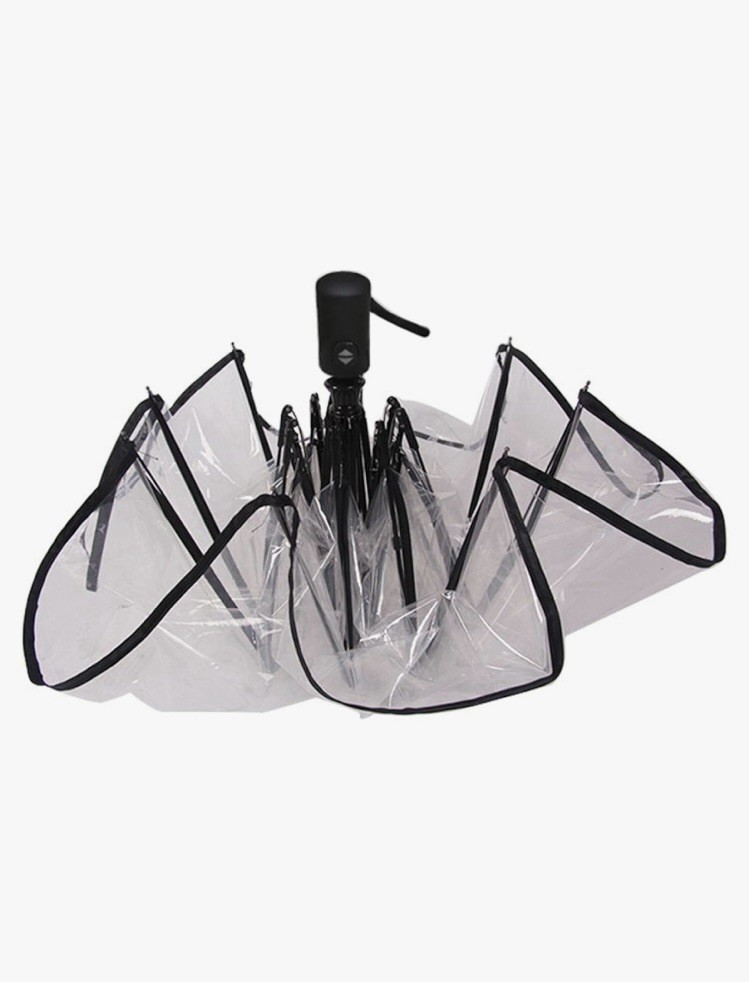 Full Automatic Folding Transparent Travel Umbrella