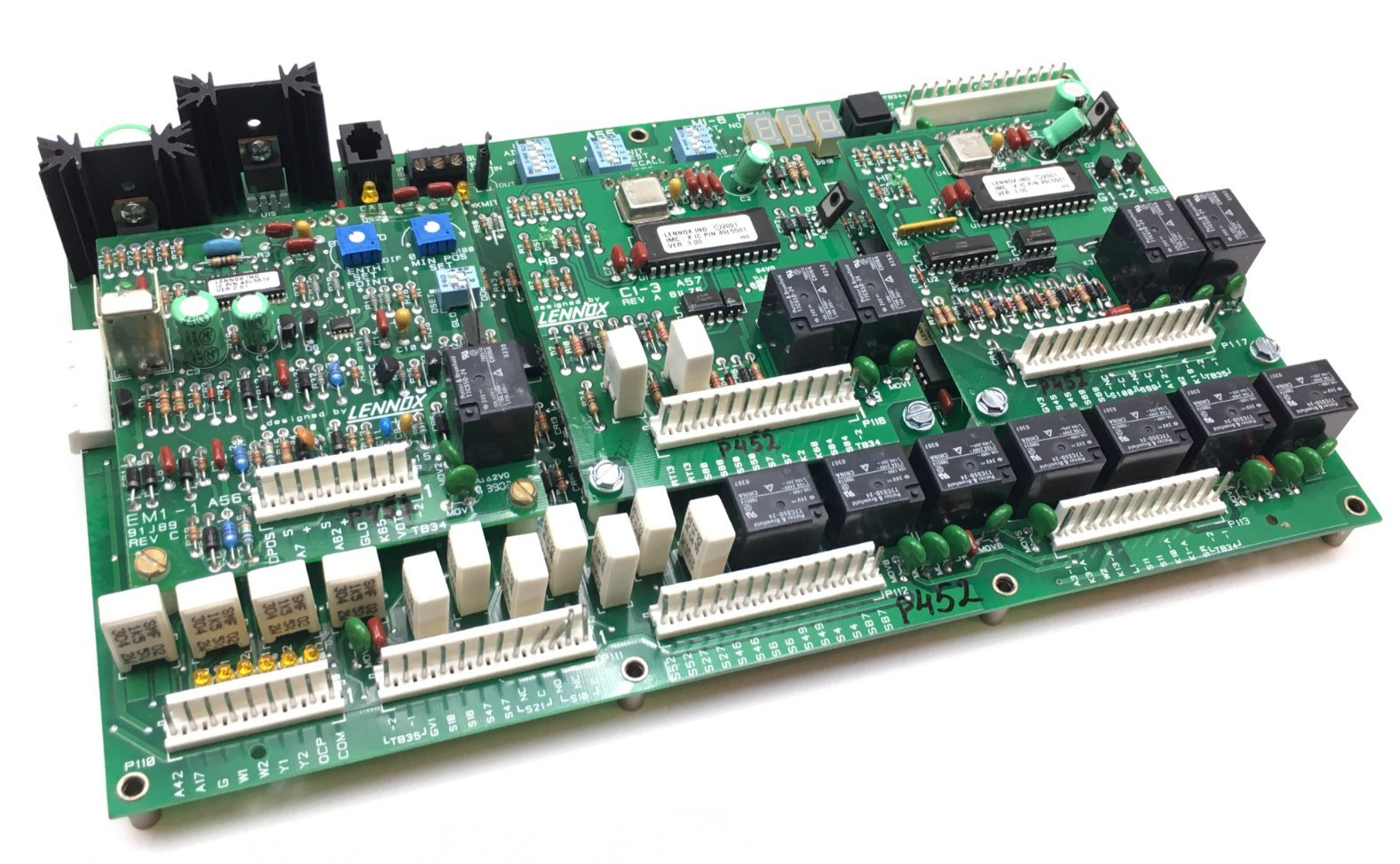 LENNOX A55 M1-6 34M52 Furnace Control Board with sub  A58 A57 A56 used P452