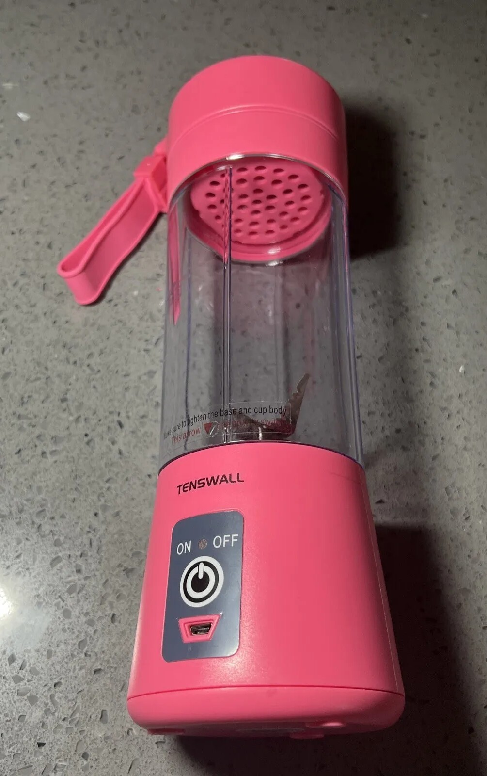 New TENSWALL Fruit Juicer Cup KSQ-A1 Portable Blender Pink Free Shipping