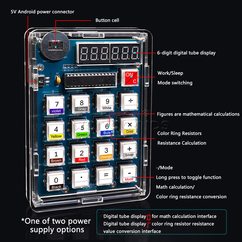 DIY Calculator Electronic Production Kit 51 Microcontroller Welding Exercise New