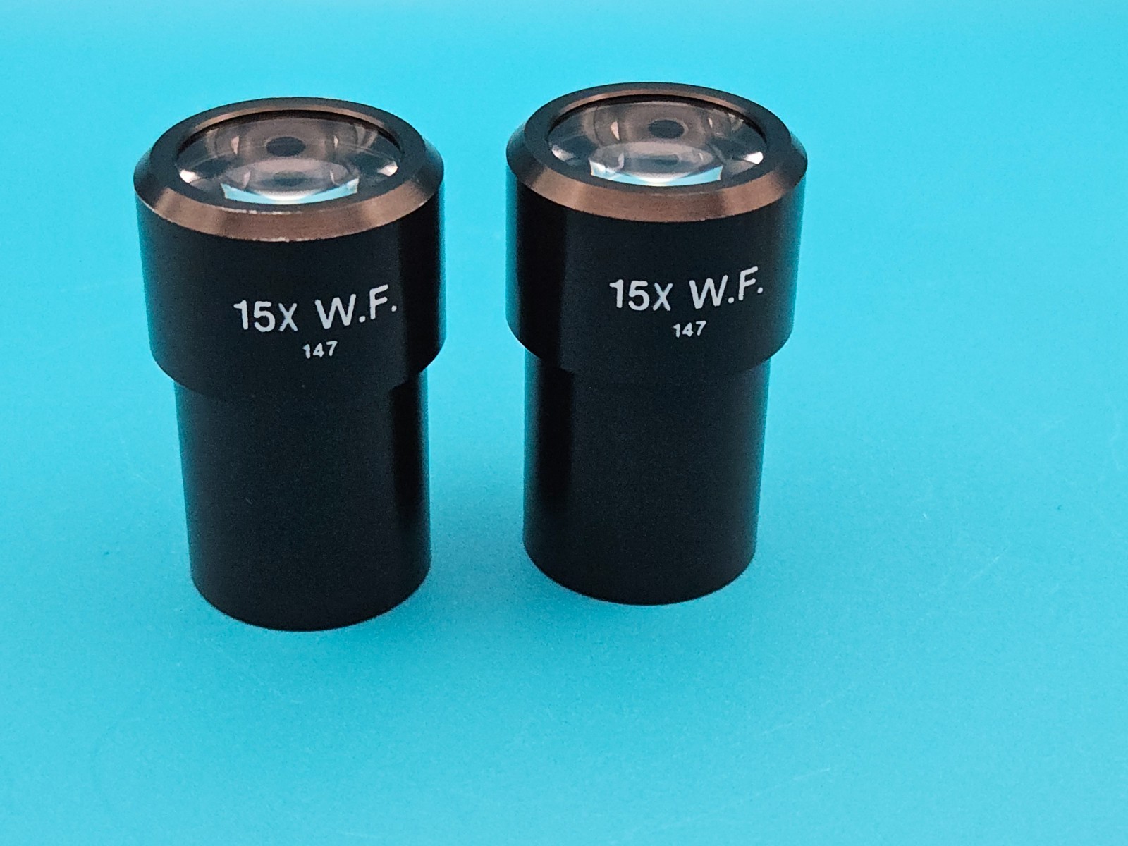 American Optical Cat 147 15X Microscope Eyepieces PAIR in NEW Condition