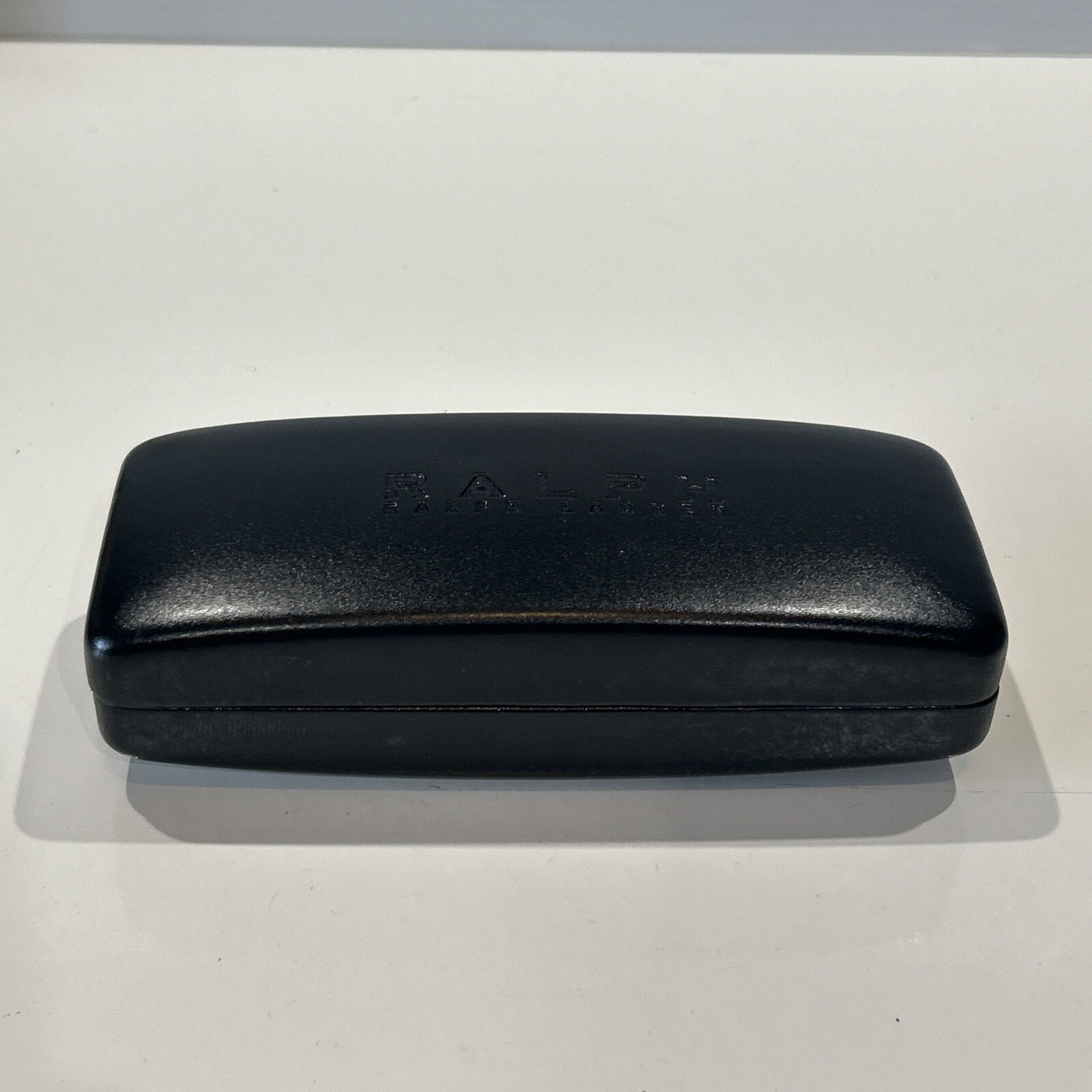 Ralph Lauren Hard Shell Eyeglass Sunglass Hinged Black Case Flocked Lining