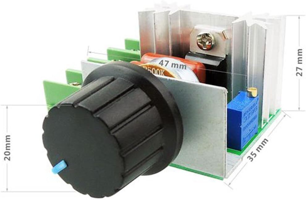 2000W PWM Motor Speed Control Module Dimmer Speed Regulator 50-220V Adjustable