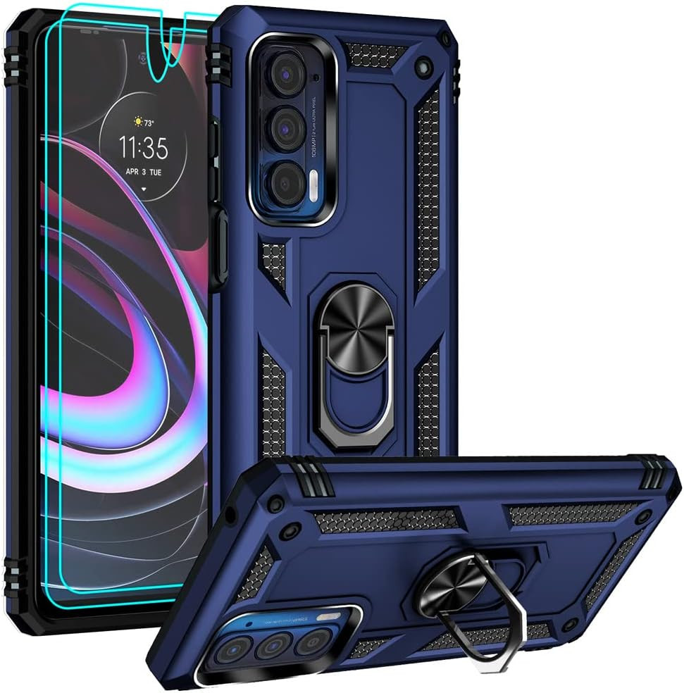 Compatible with Motorola Moto Edge 2021/5G UW Case, HD Screen Protectors, Milita