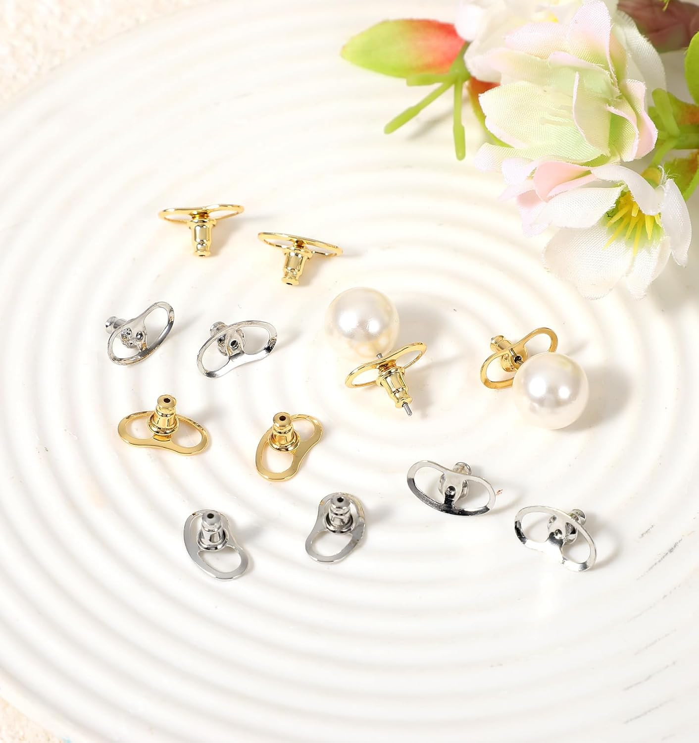 12 Pcs Earring Backs for Heavy Earrings, Droopy Ear Support Lifter