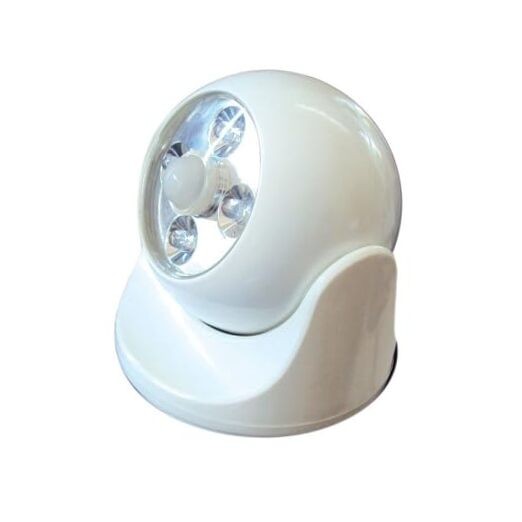 Maxsa 40241 Motion Activated use Anywhere Weatherproof Wireless LED Off-White