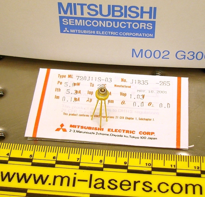 LOT of 5, NEW MITSUBISHI ML720J11S DFB LASER DIODE 1310nm infrared 1.3um, 5mW