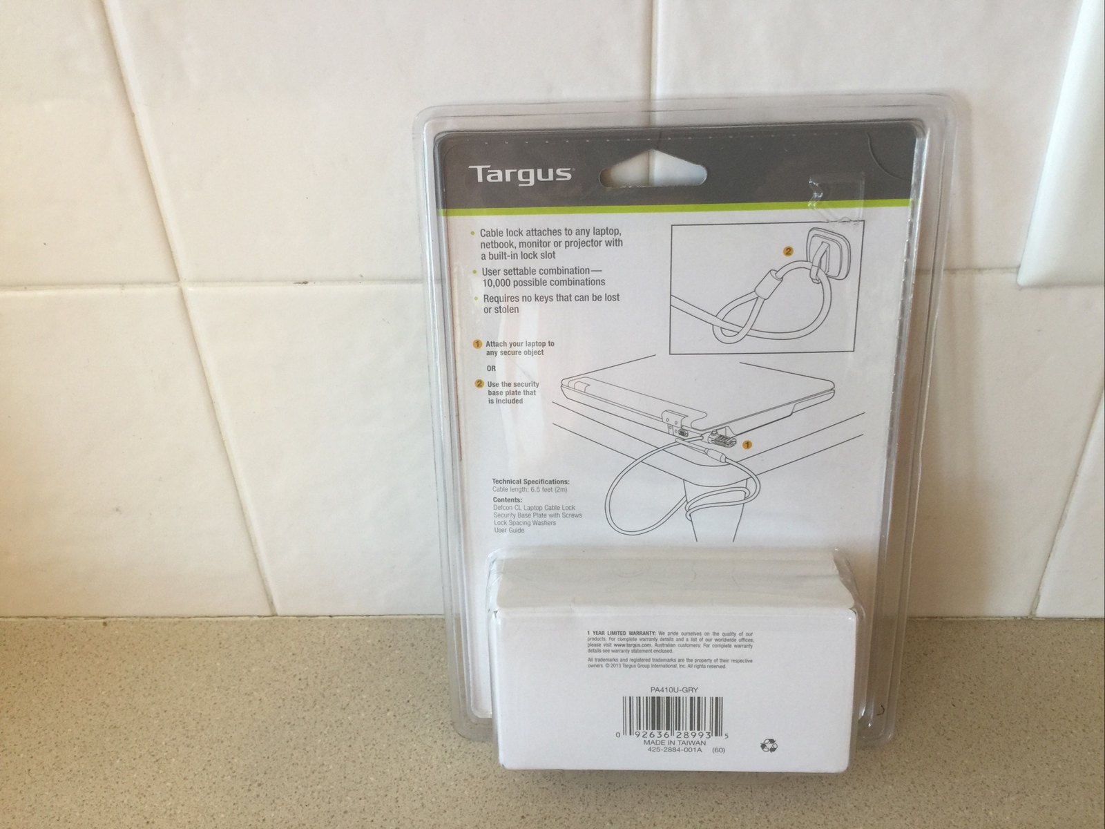 Targus DEFCON CL Laptop Computer Cable Lock (SEALED)