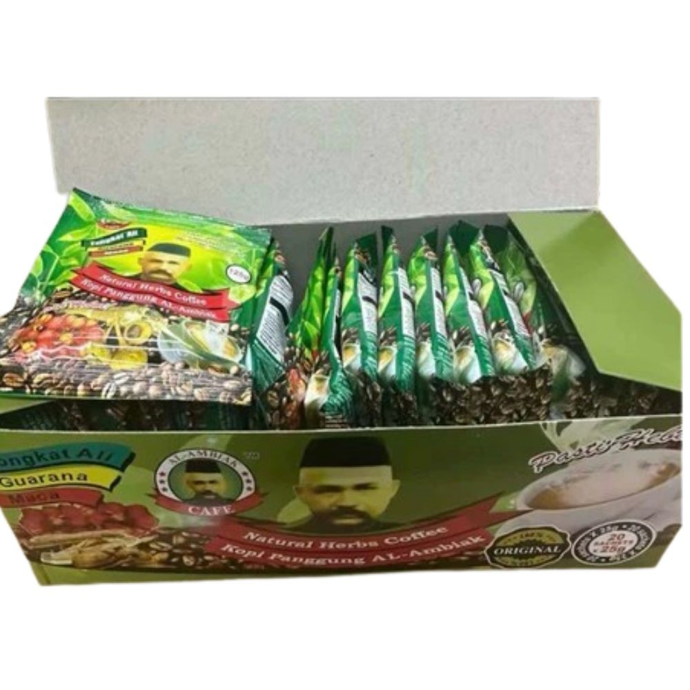 Green Coffee Herbal For Man Coffee Drink Instant Kopi Natural Mix 20 Sachets.
