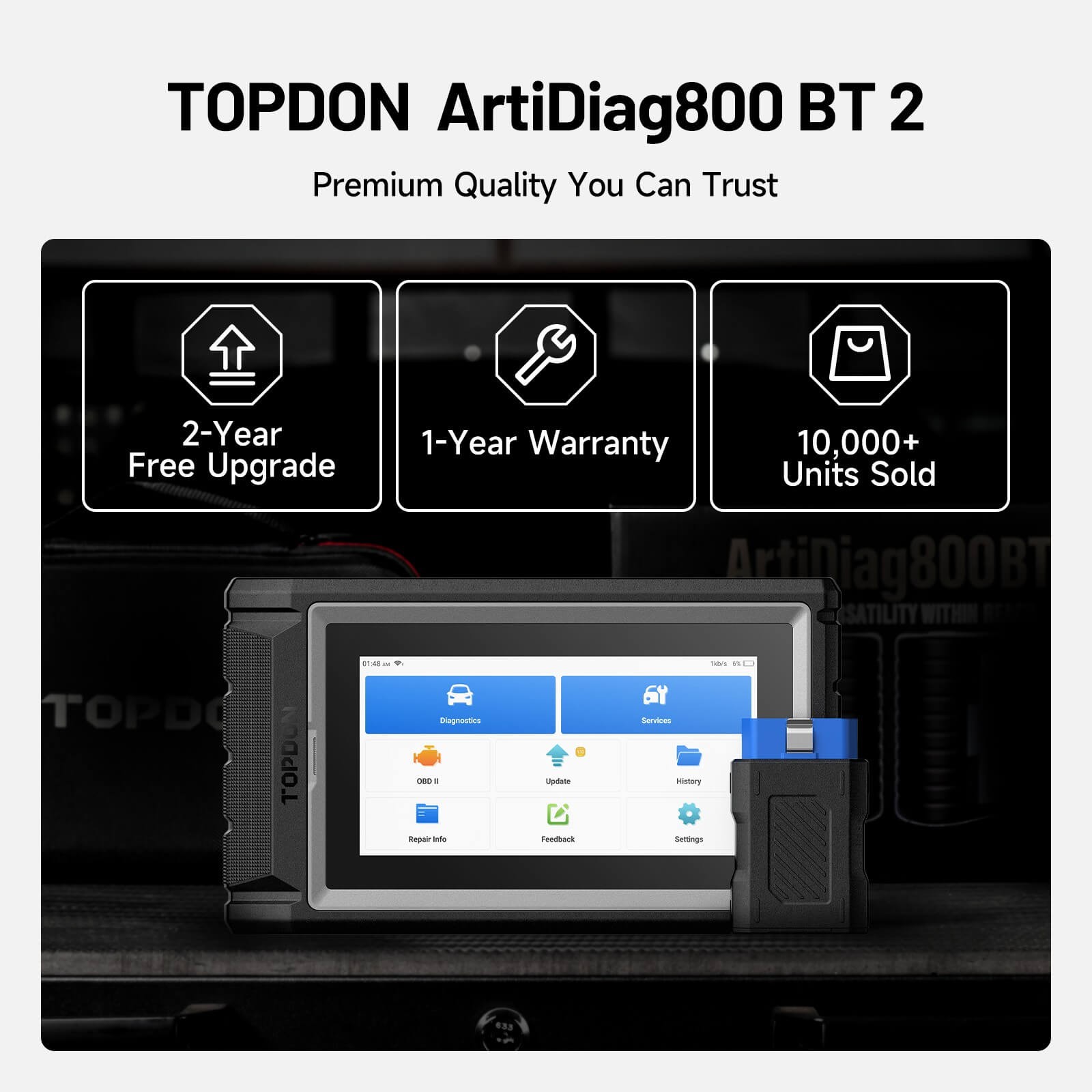 TOPDON AD800BT V2.0 Bidirectional Scan Tool 28+ Services