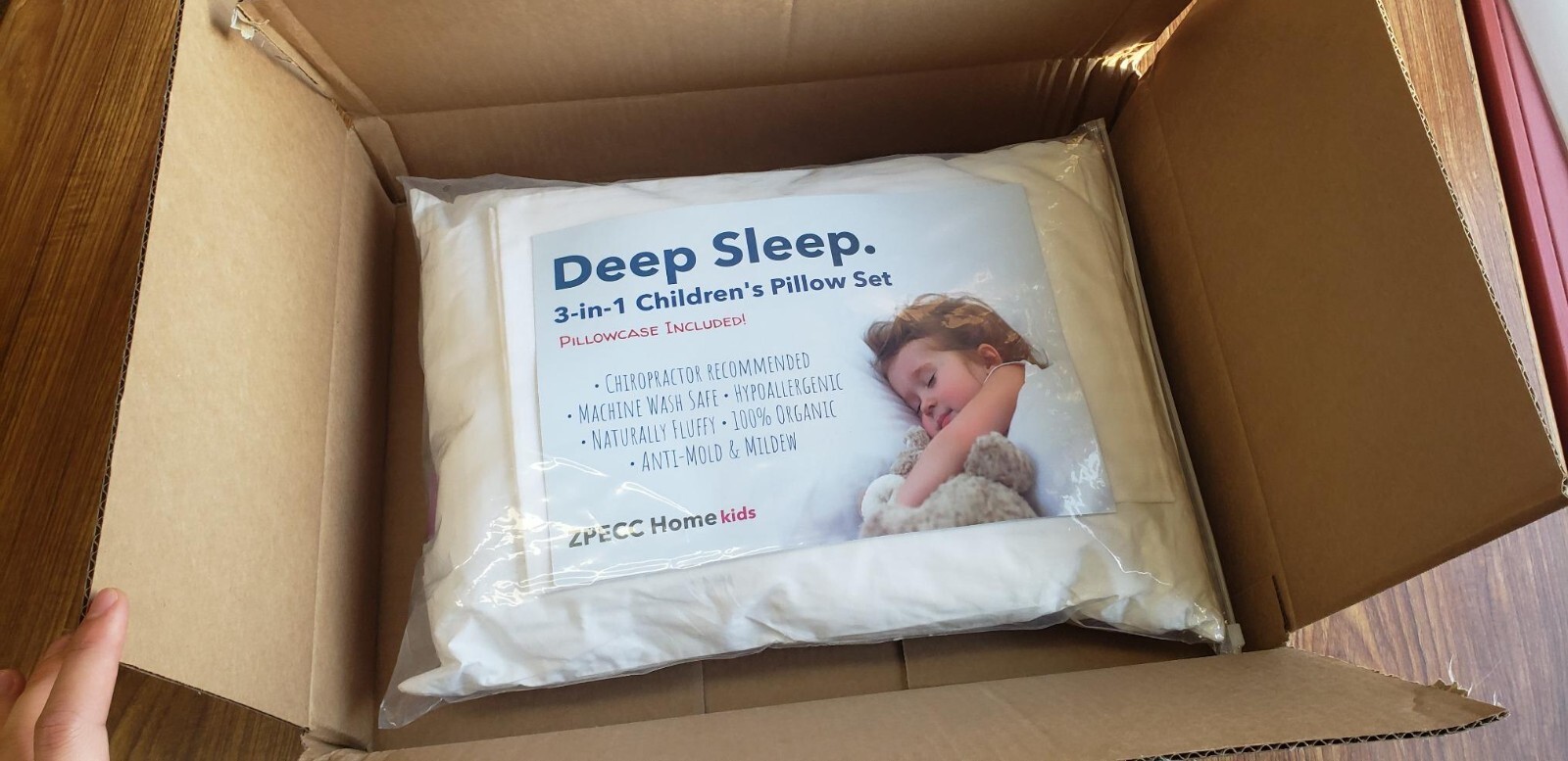 Toddler Pillow with Pillowcase - 13 X 18 Organic Pillows for Sleeping, Soft Brea