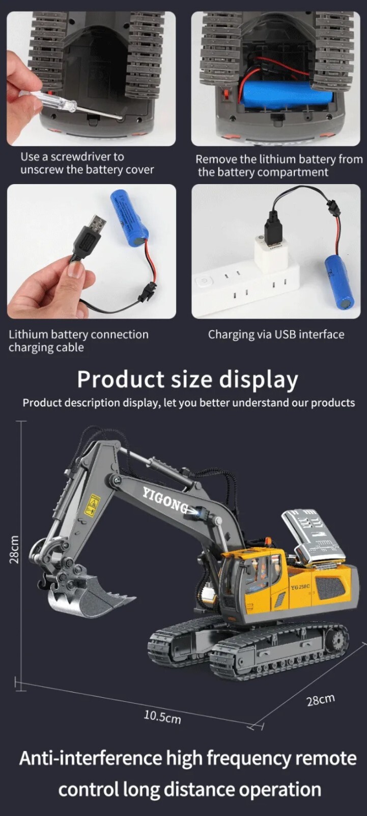 Remote Control Earth Moving Excavator