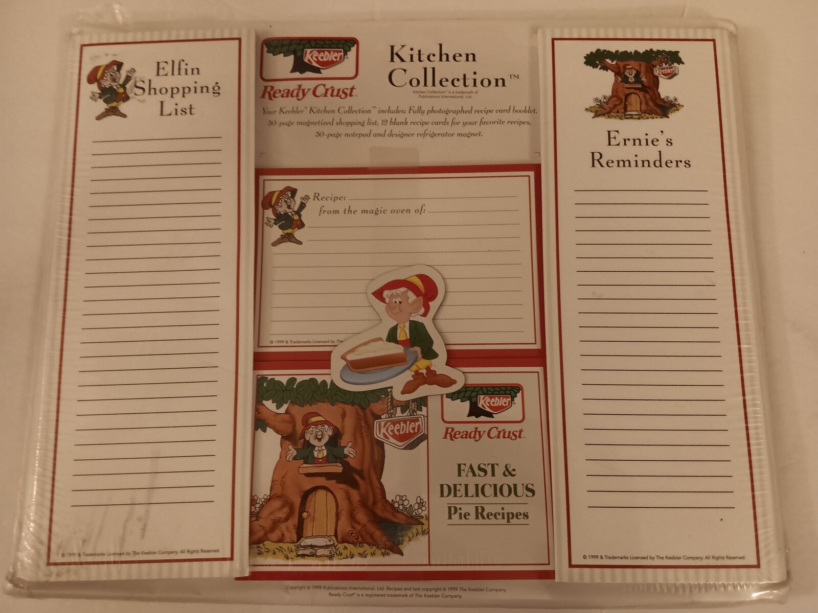 Keebler Elves 1999 Kitchen Collection Recipe Notepad Set Vintage Factory Sealed