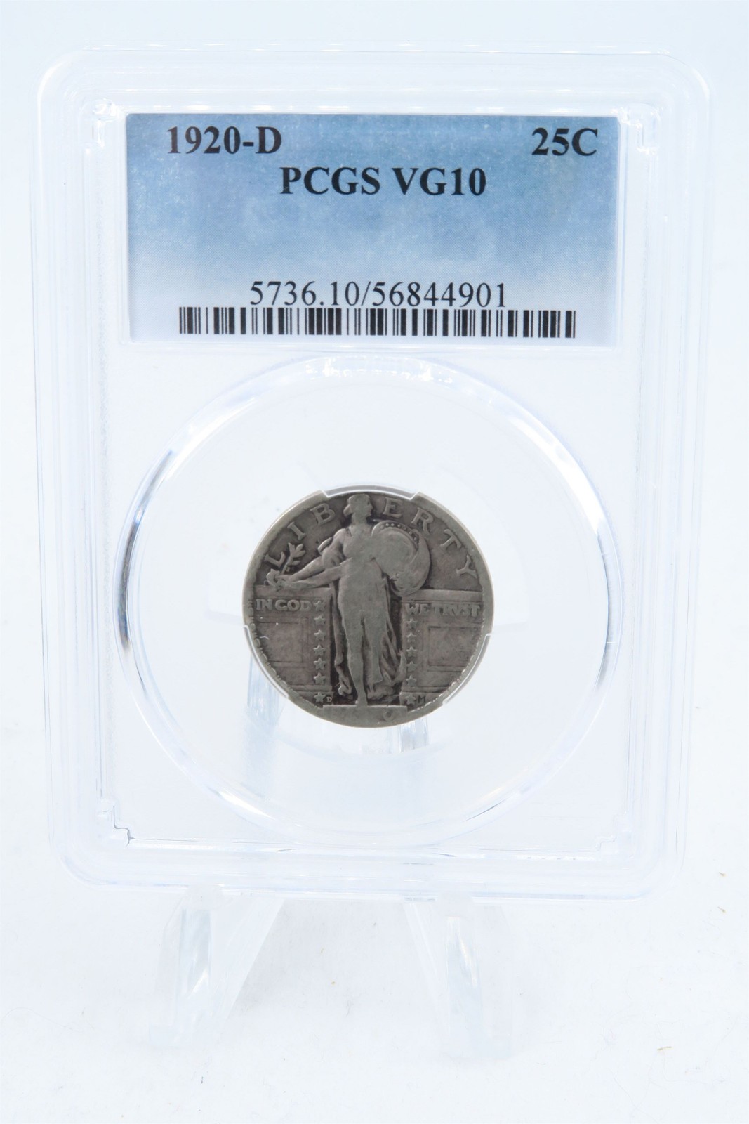 1920-D PCGS VG10 Standling Liberty Quarter Business Strike 25C