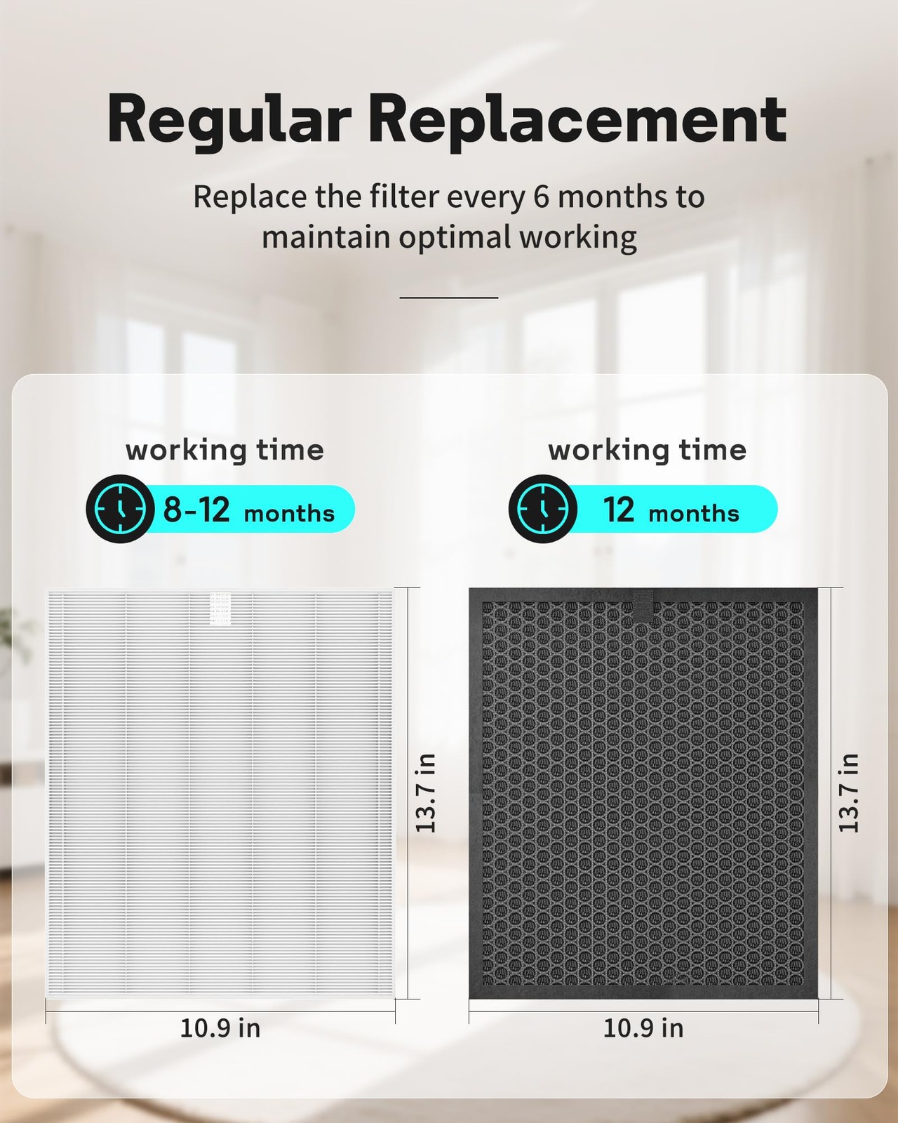 5510 5520 Filter Q with Winix 5510,5520 Air Purifier,2 x HEPA + 2 x Activated...