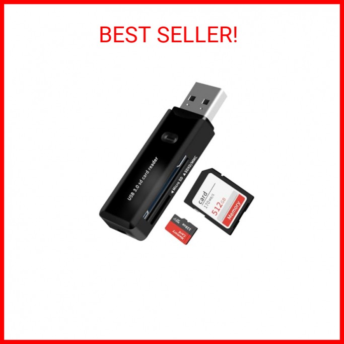 USB 3.0 SD Card Reader for PC, Laptop, Mac, Windows, Linux, Chrome, SDXC, SDHC,