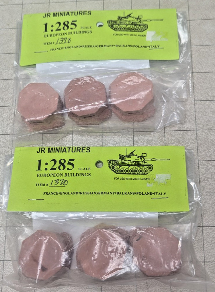 JR Miniatures 1/285 Hydrostone #1370 WWII HEAVY WEAPONS BLOCKHOUSES (EUROPE) LOT