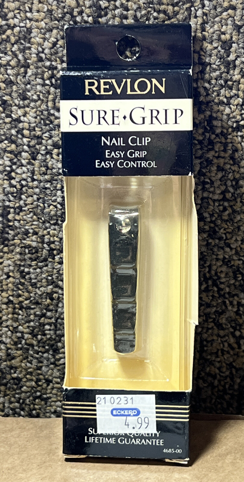 VTG REVLON SURE GRIP NAIL CLIP ORIGINAL OLD PACKAGE