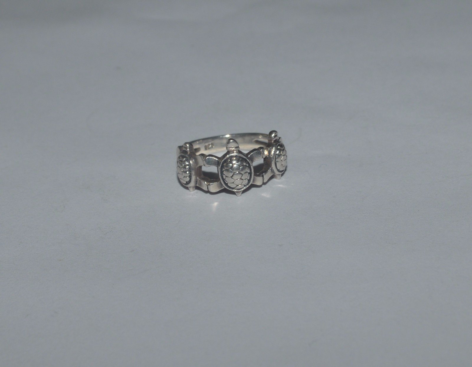 ARTISAN STERLING SILVER TURTLES TORTOISE RING SIZE 5