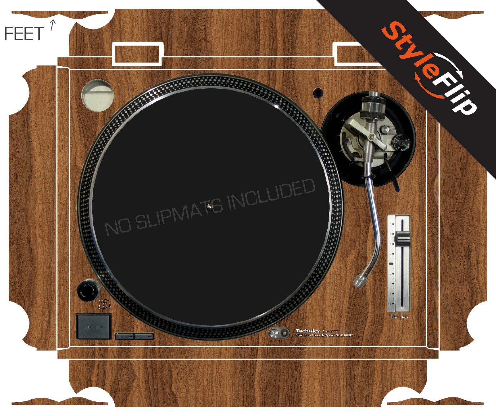 Technics SL-1210 MK2 Skin | Wood 2 | Protective Decal | StyleFlip Skins