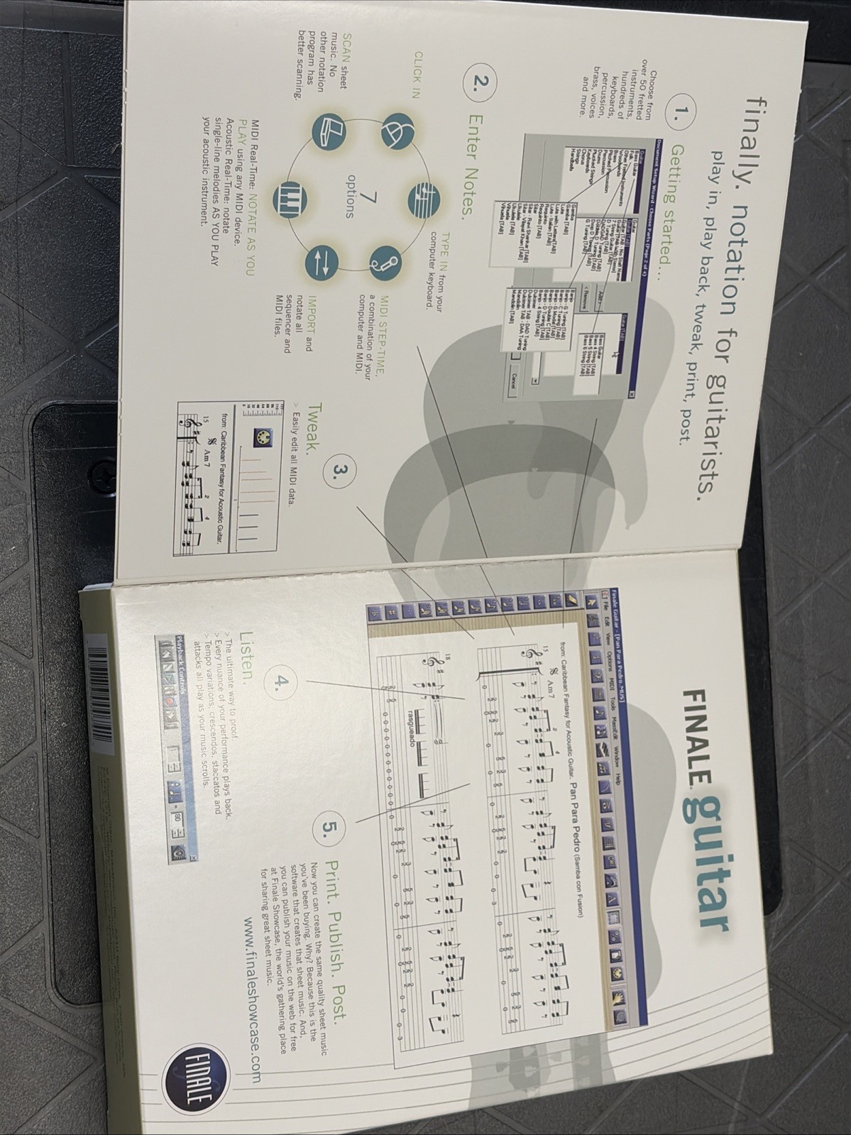 Finale Guitar Notation And Tab Software CD-ROM Win/Mac For Fretted Instruments