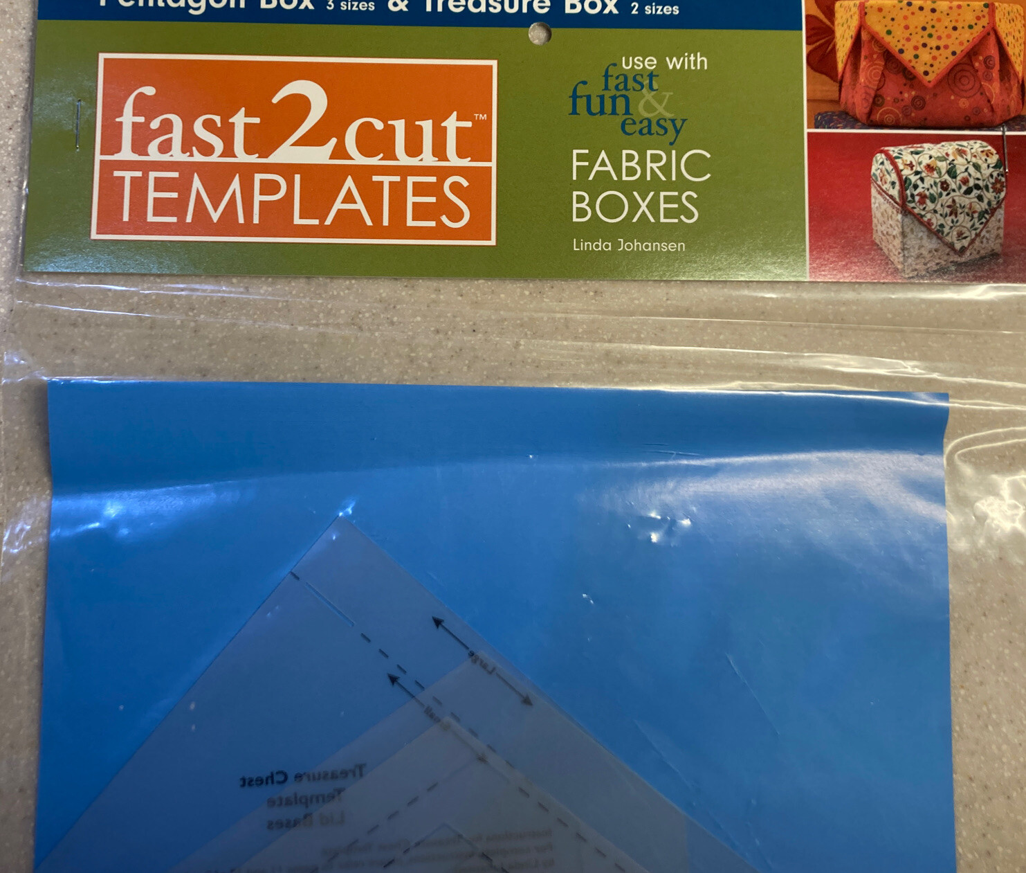 Fast2cut Templates Pentagon Box 3 Sizes Treasure Box 2 Sizes Fabric Boxes