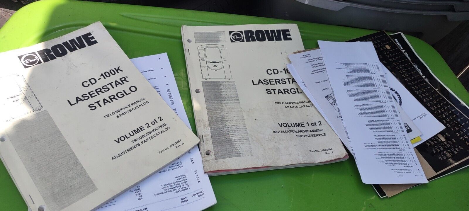 rowe cd-100k starglo jukebox manuals and more #559