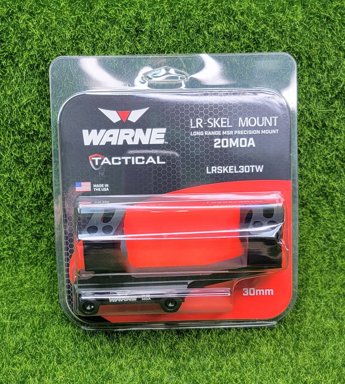 Warne Long Range Skeletonized Precision Mount Black, 20 MOA, 30mm - LRSKEL30TW
