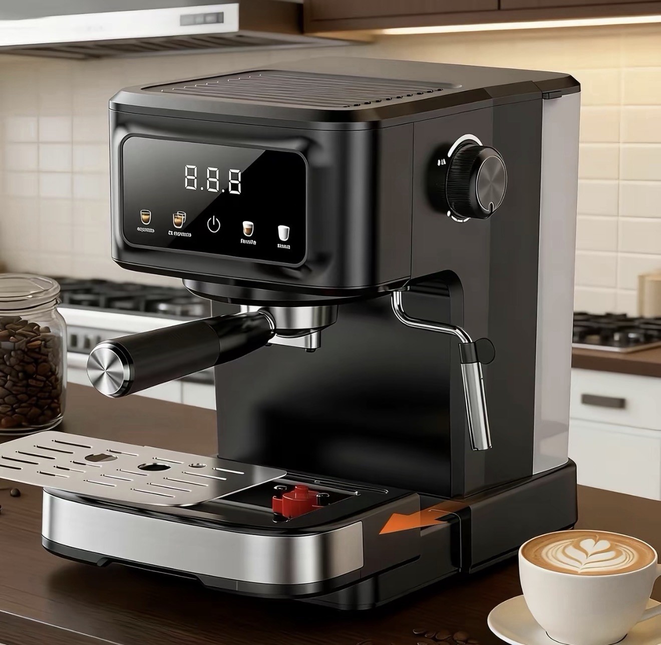 Kismile Espresso Machine 15 Bar Automatic Maker