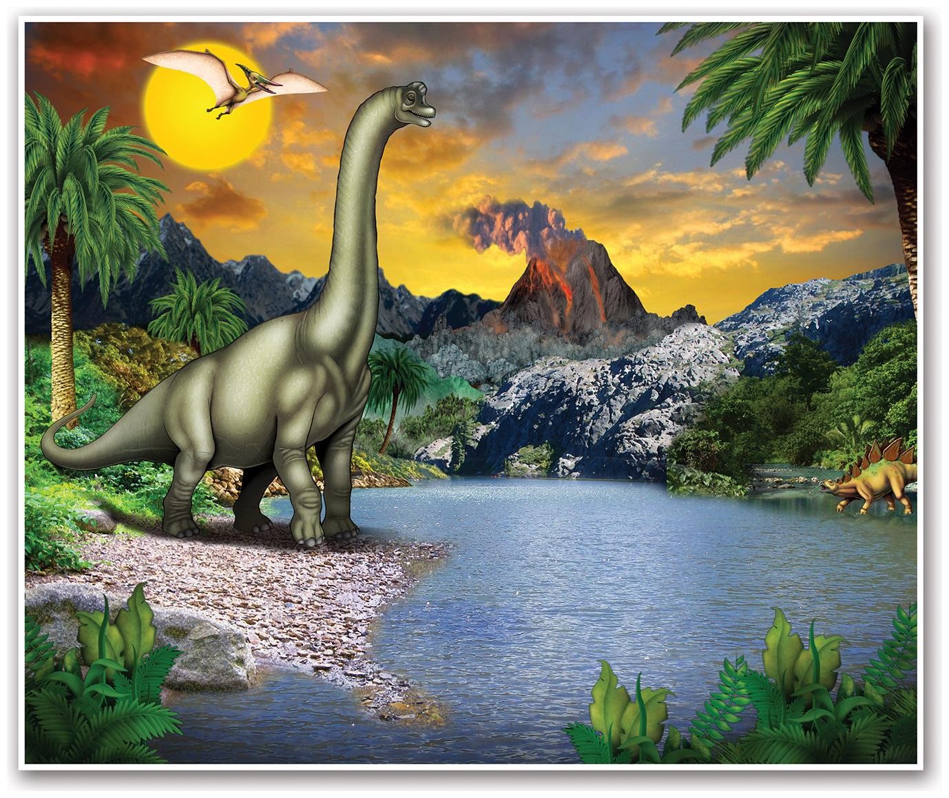 Dinosaur Insta-Mural of Size 5' x 6' for Halloween - Beistle