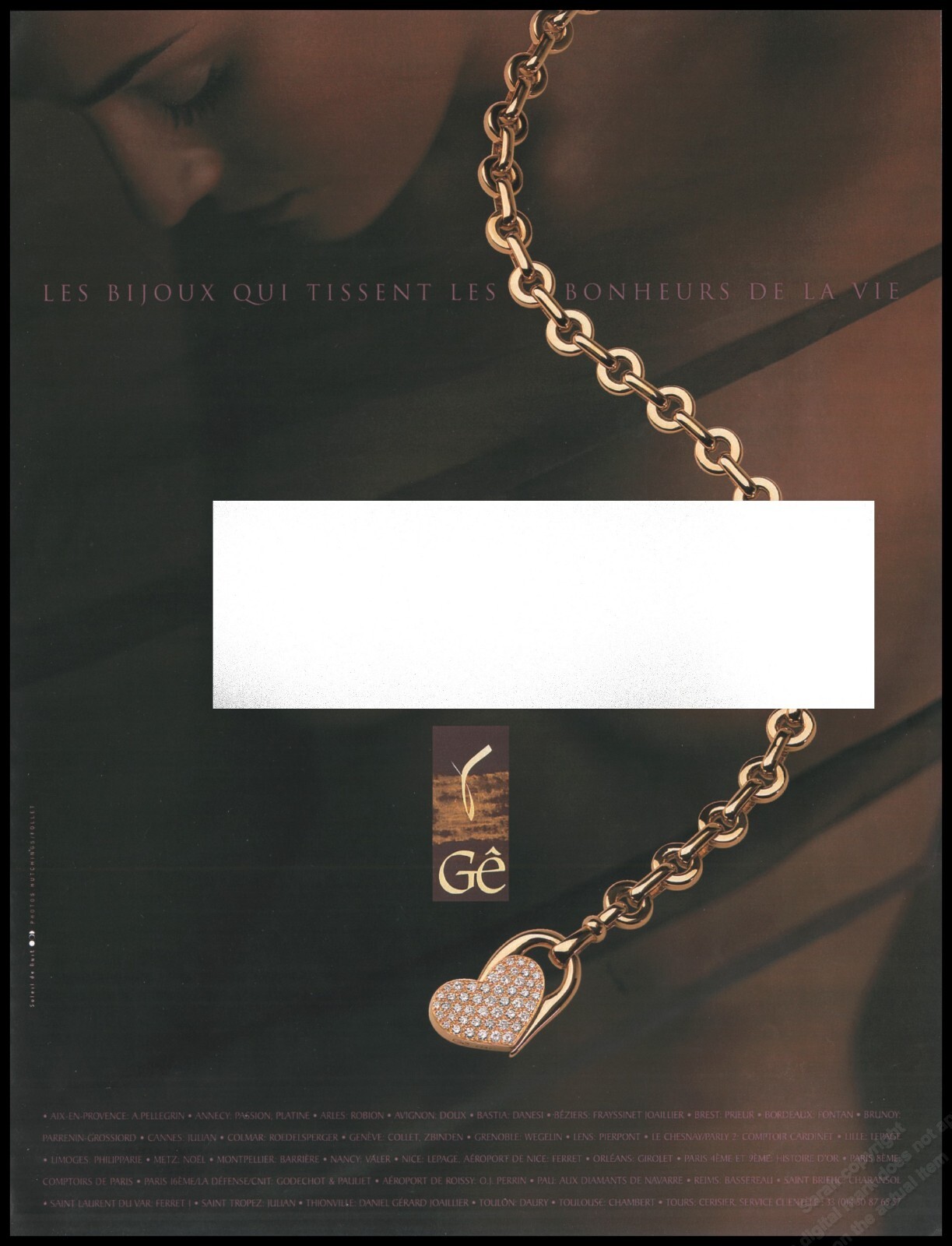 Topless Jewelry Gê Jeweler Magazine Print Ad Women Fashion 2001-1pg
