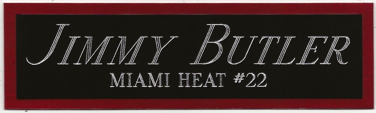 JIMMY BUTLER MIAMI HEAT NAMEPLATE FOR AUTOGRAPHED Signed Basketball-JERSEY-PHOTO