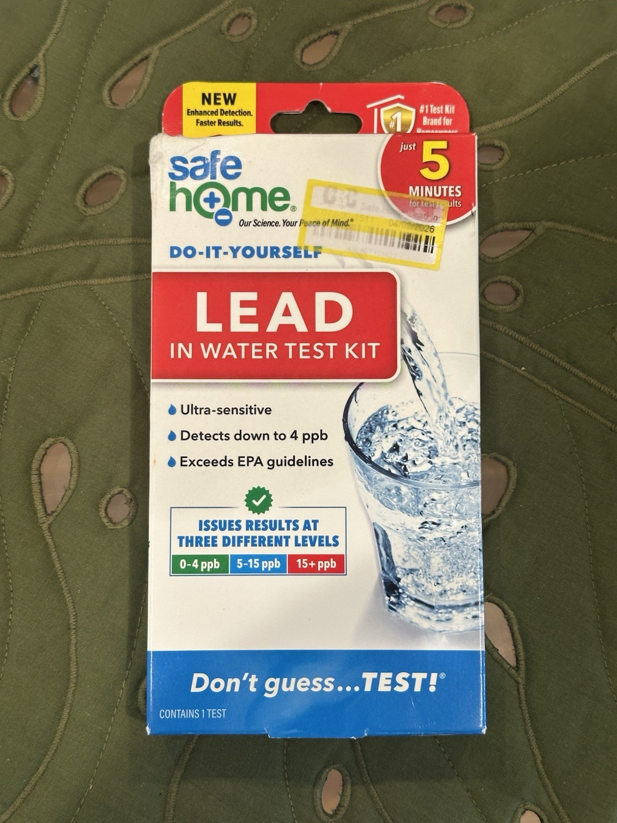 DIY Lead Water Test Kit -  Ultra Sensitive Home Water Lead Test - Safe Home