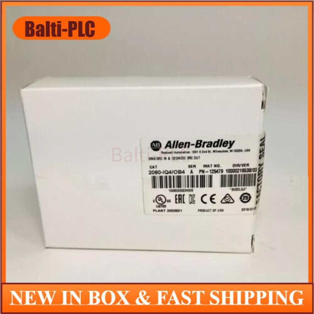 New Allen-Bradley 2080-IQ4OB4 Digital I/O Combo Module 2080IQ4OB4