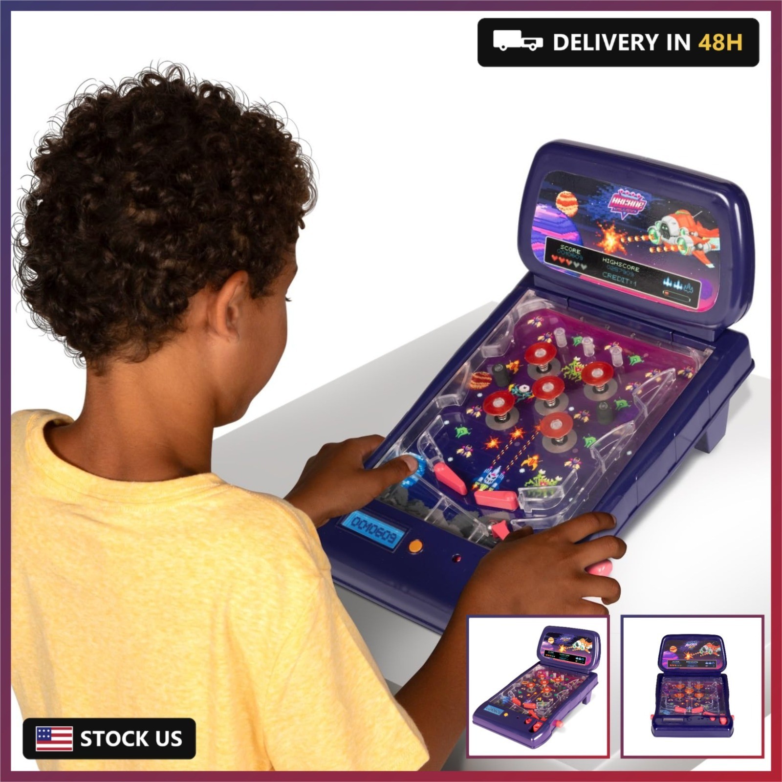 Arcade Alley Games Table Top Pinball Fun Family Indoor Playroom Game