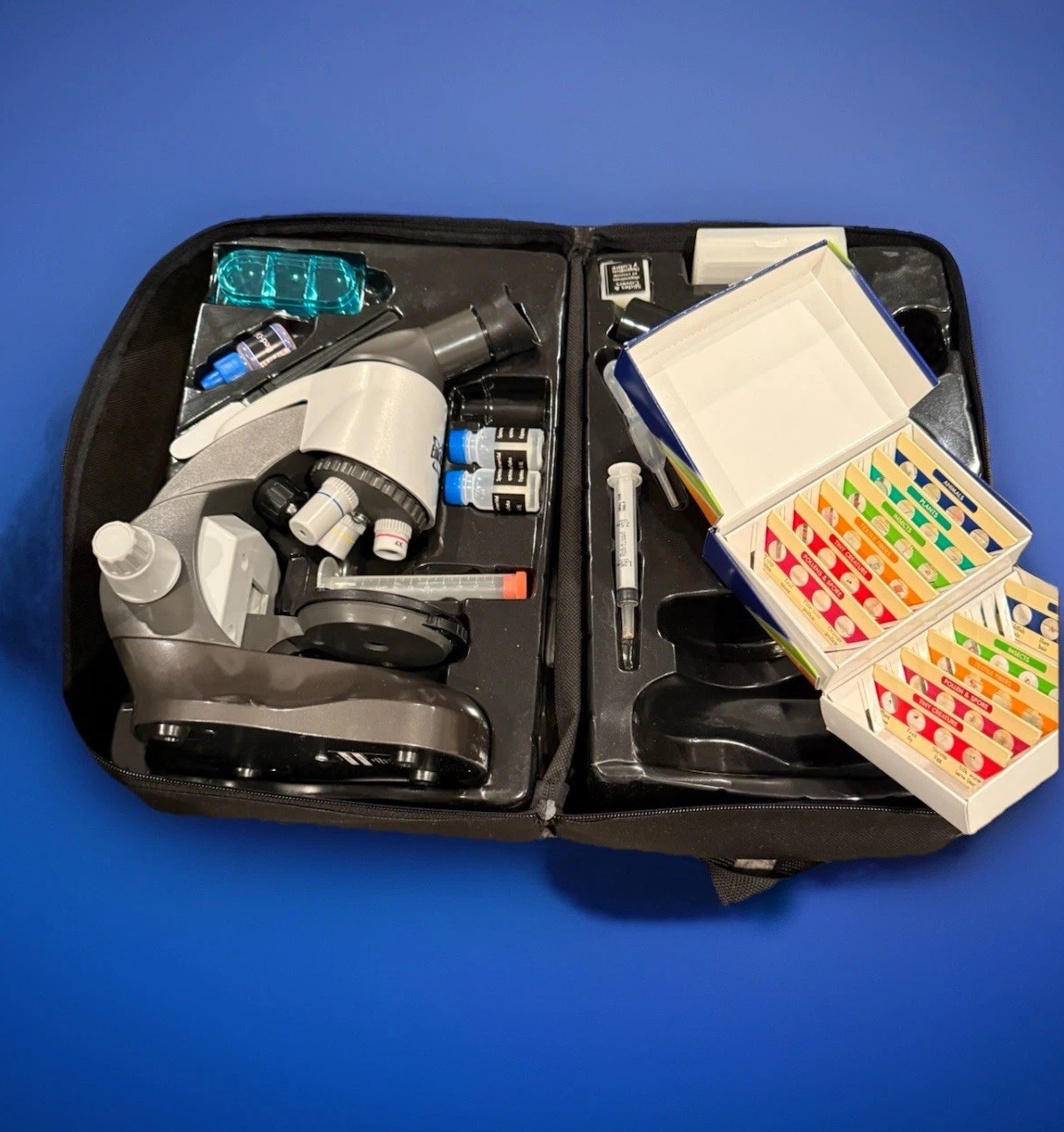 Student Microscope With Carrying Case EDU SCIENCE Binocular Viewer Ultra (BNS64)