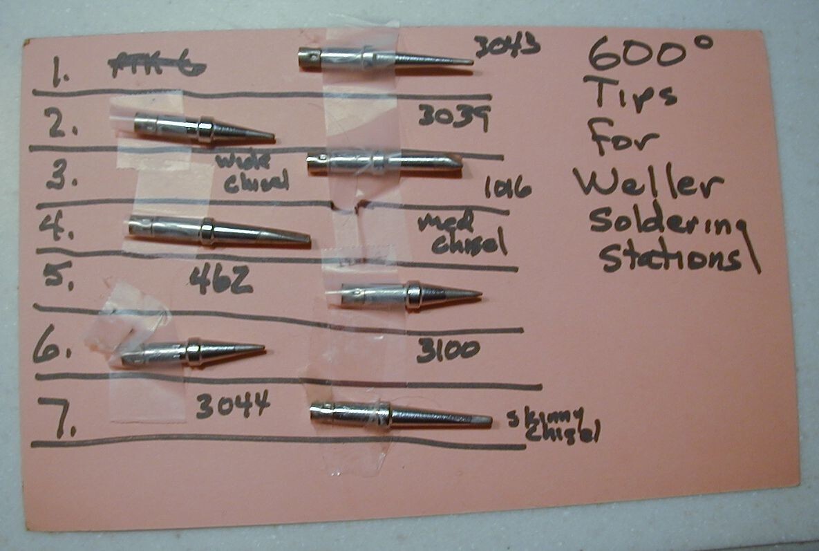 Weller 600 Degree Soldering Iron Tips TCP style, several styles, 4 pcs choose!