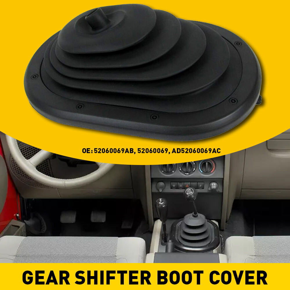 Manual Transmission Gear Shifter Boot Shift Cover For Jeep Wrangler JK 2007-2010