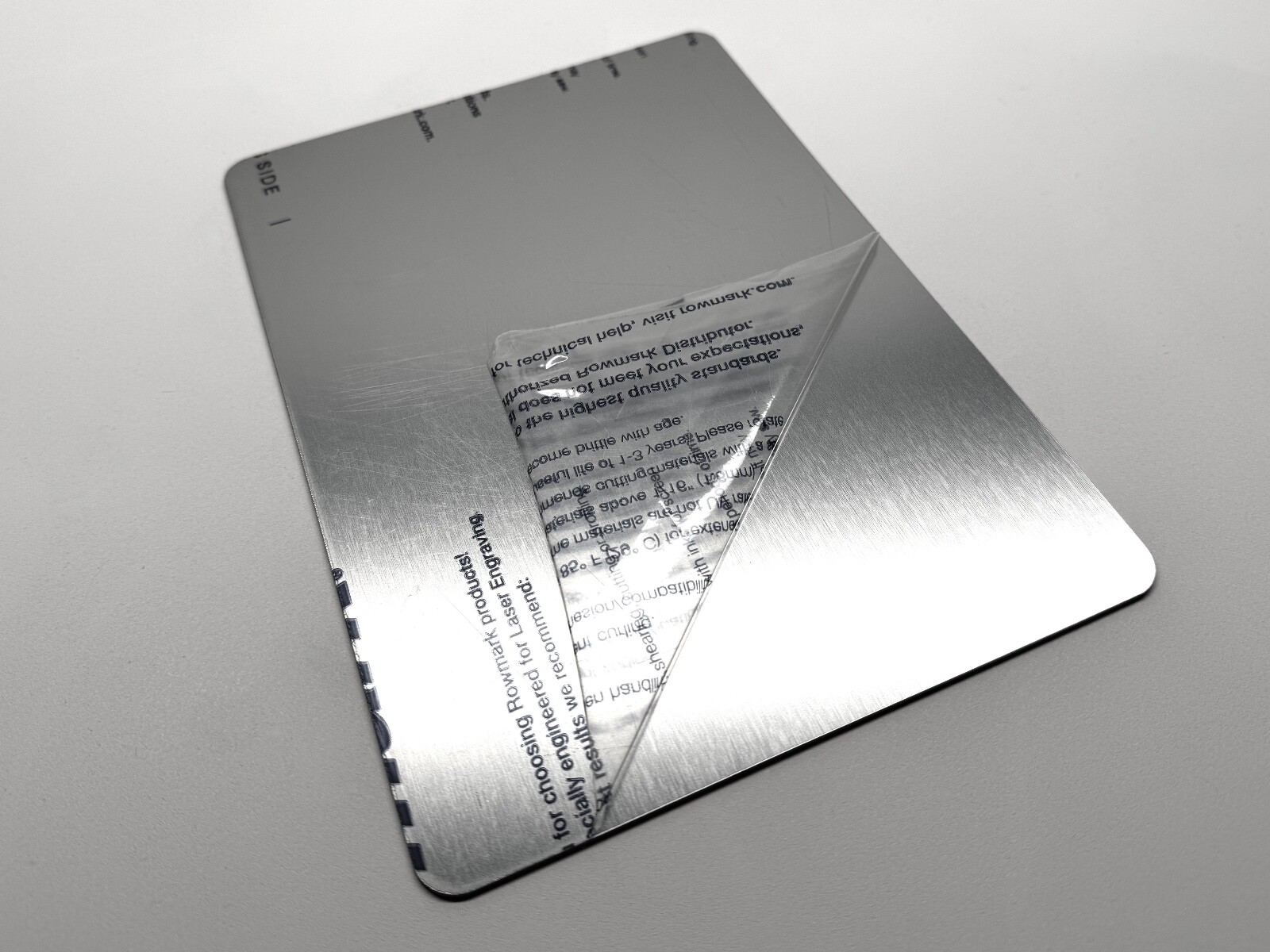 Rowmark High Impact Acrylic Plastic Sheet/Blank 1/16" 1.5mm "Brushed Stainless"